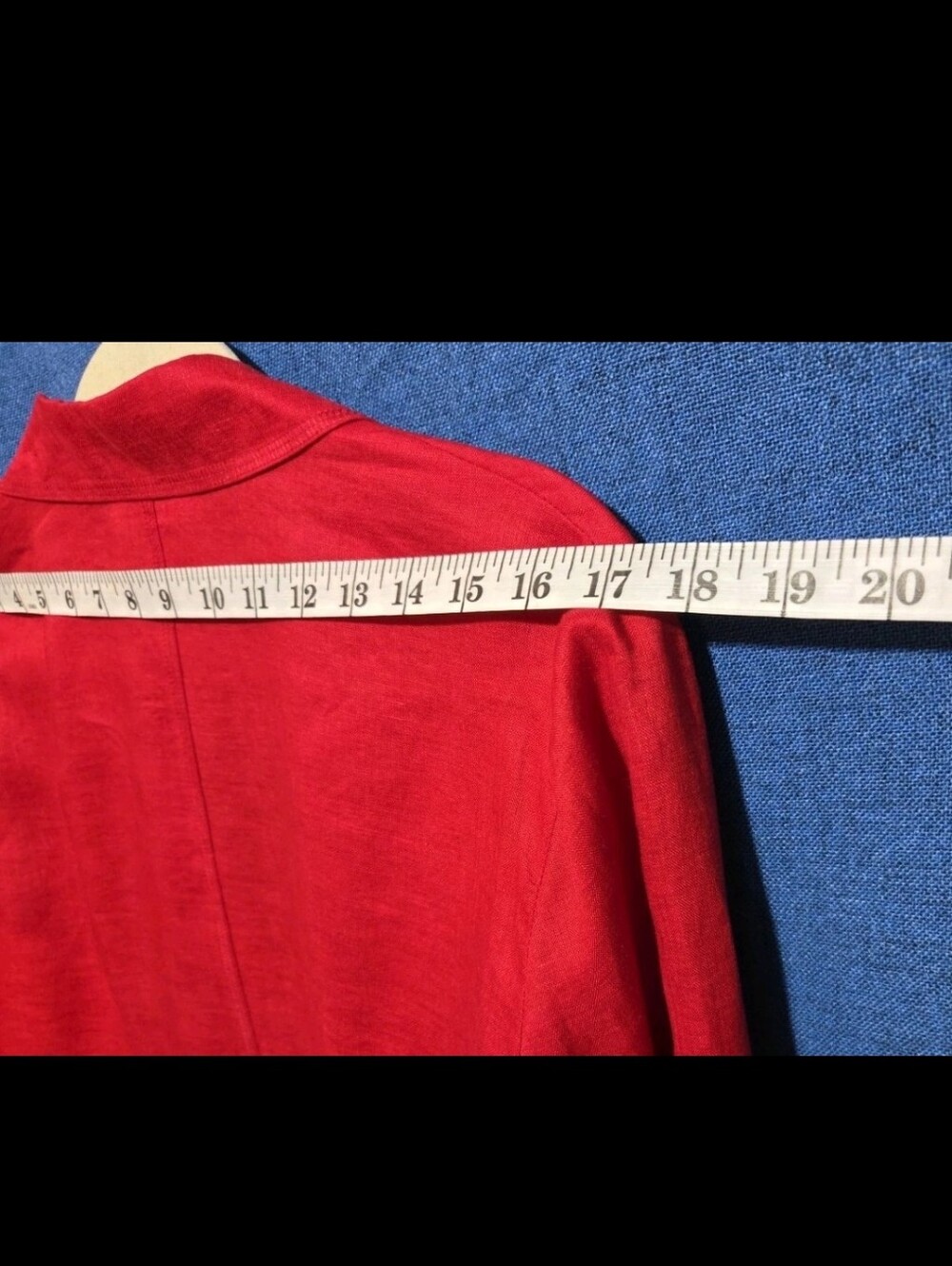 Jones New York Women's Red 100% Linen Long Sleeve Jacket Blouse 14 Business Work - Picture 5 of 8